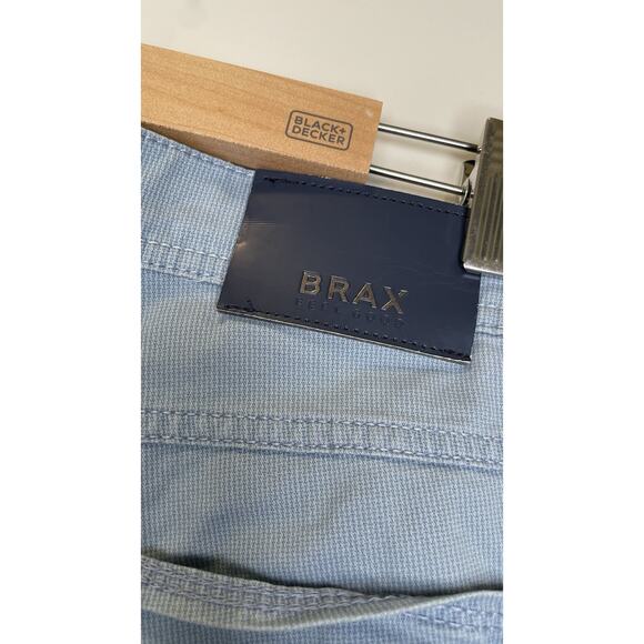 Brax Cooper Fancy Pants Regular Fit Preppy Stretch Casual Travel Blue Mens 38x32 - Picture 6 of 8